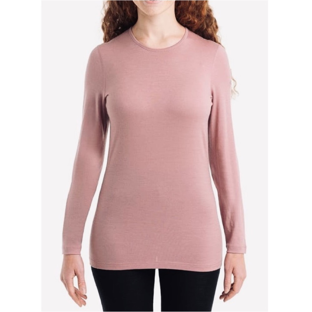 Wolford Light Peach Pink Long Sleeve Virgin Wool Shirt Balletcore Top Size Small